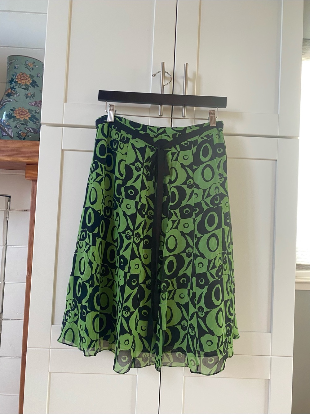 Vintage 90’s John Paul Richard Silk Geometric Retro Skirt